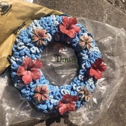 Vintage 15” Xmas Door Wreath Hand Knitted Still Available READ DESCRIPTION