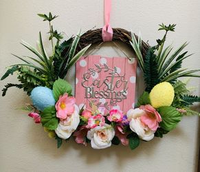 Easter Blessings Grapevine Wreath