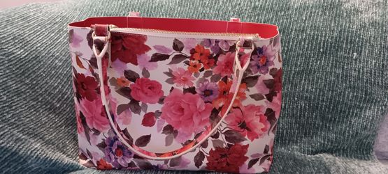 Badgely Mischka Large Tote Floral Vegan Leather