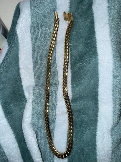 Gold-Tone Cuban Link Chain Necklace