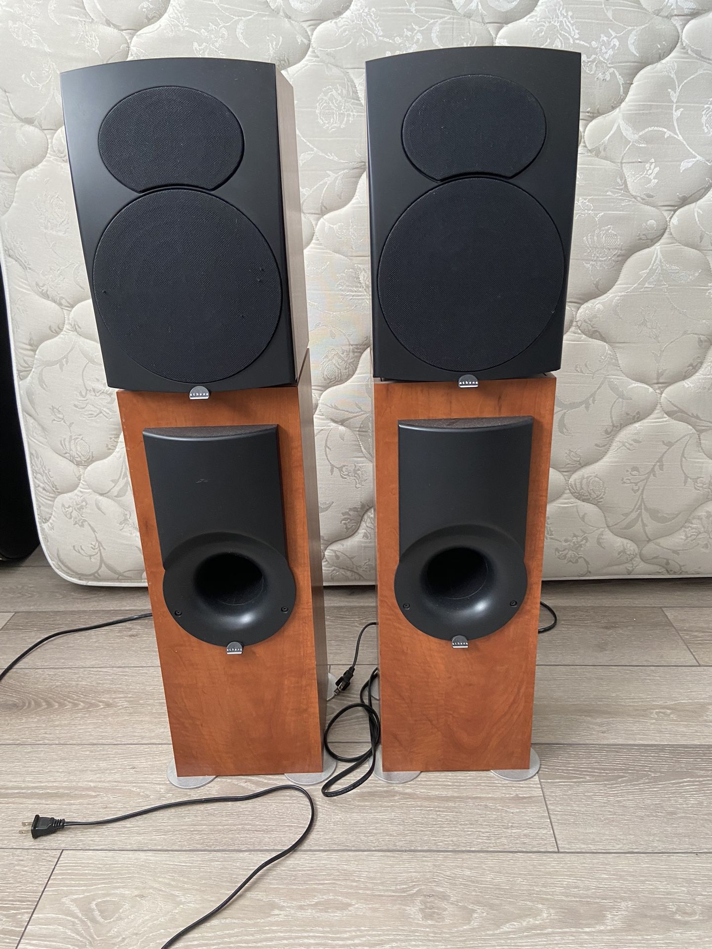 Athena Speakers With Built-in Subwoofers