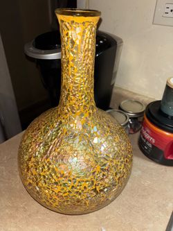 Antique ceramic mosaic vase