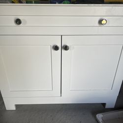 36 Inch White Bathroom Vanity 