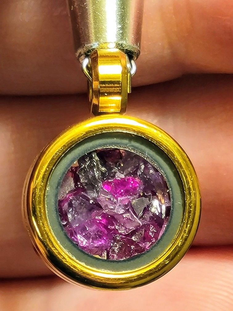 15mm Natural Alexandrite Handmade Gold Filled Pendant 