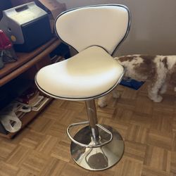 Modern adjustable swivel bar stool with a chrome base