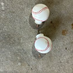 Baseball Curtain Rod Ends