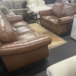 Leather Sofa & Leather Love Seat On Sale