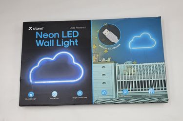 Cloud Neon Sign, USB Powered Blue Cloud Neon Light with On/Off Switch, Cloud Led Sign
