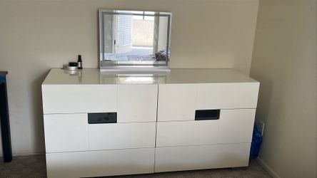 White Dresser with Mirror