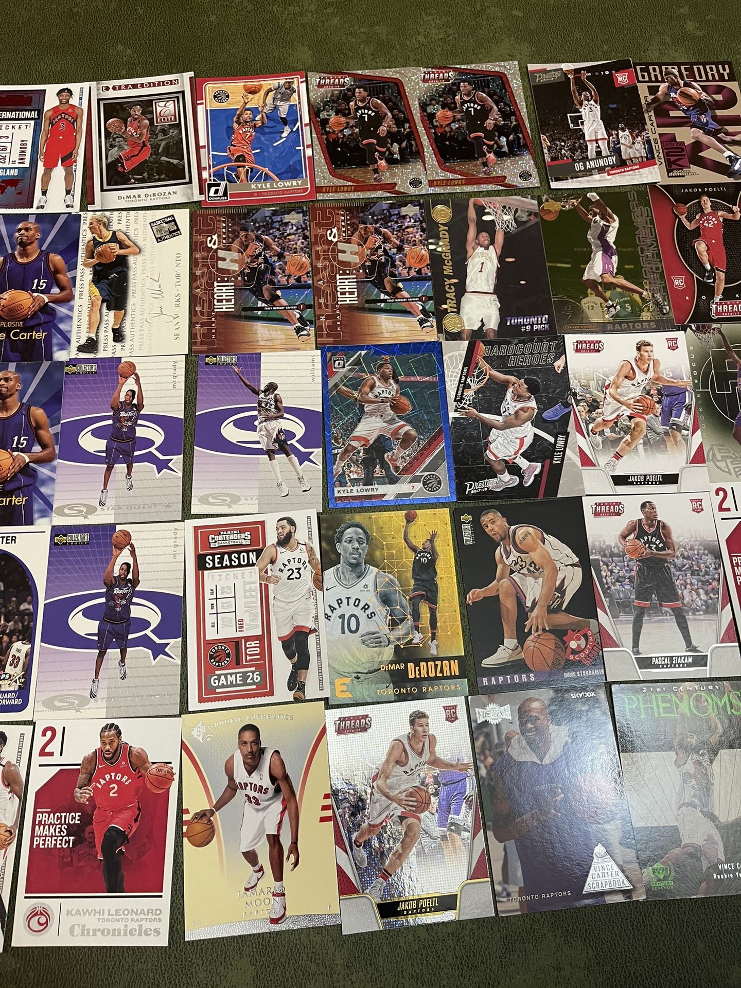 Lot Of 35 Toronto Raptors Basketball Cards Stars-Rookies-Inserts Past & Present 