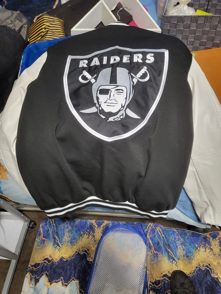 Raiders reversible letter man jacket 