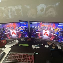 Two Computer Screens 