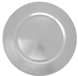 Silver chargers (plastic)