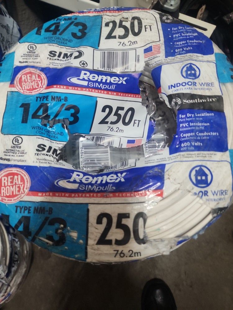14/3 Romex, 250ft Roll for Sale in Santa Ana, CA - OfferUp
