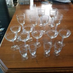 Fostoria Holly Clear Stem Fine Glassware