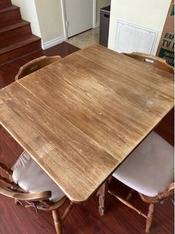 Vintage Drop-Leaf Dining Table + 4 Chairs