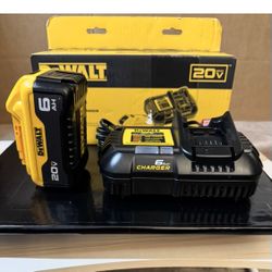 DEWALT 20V MAX Lithium-Ion 6.0 Ah Battery and Charger
