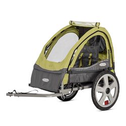 InStep Take 2 or Sync Kids Bike Trailer, Single or Double Seat, Universal Coupler, Folding Frame, Quick-Release Wheels, Canopy with Bug Screen and Wea