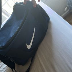 blue nike duffle bag