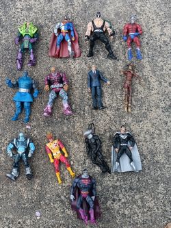 Lot of 13 DC Comics Batman Superman Multiverse Villians Bane Cyborg Black Manta Scarecrow