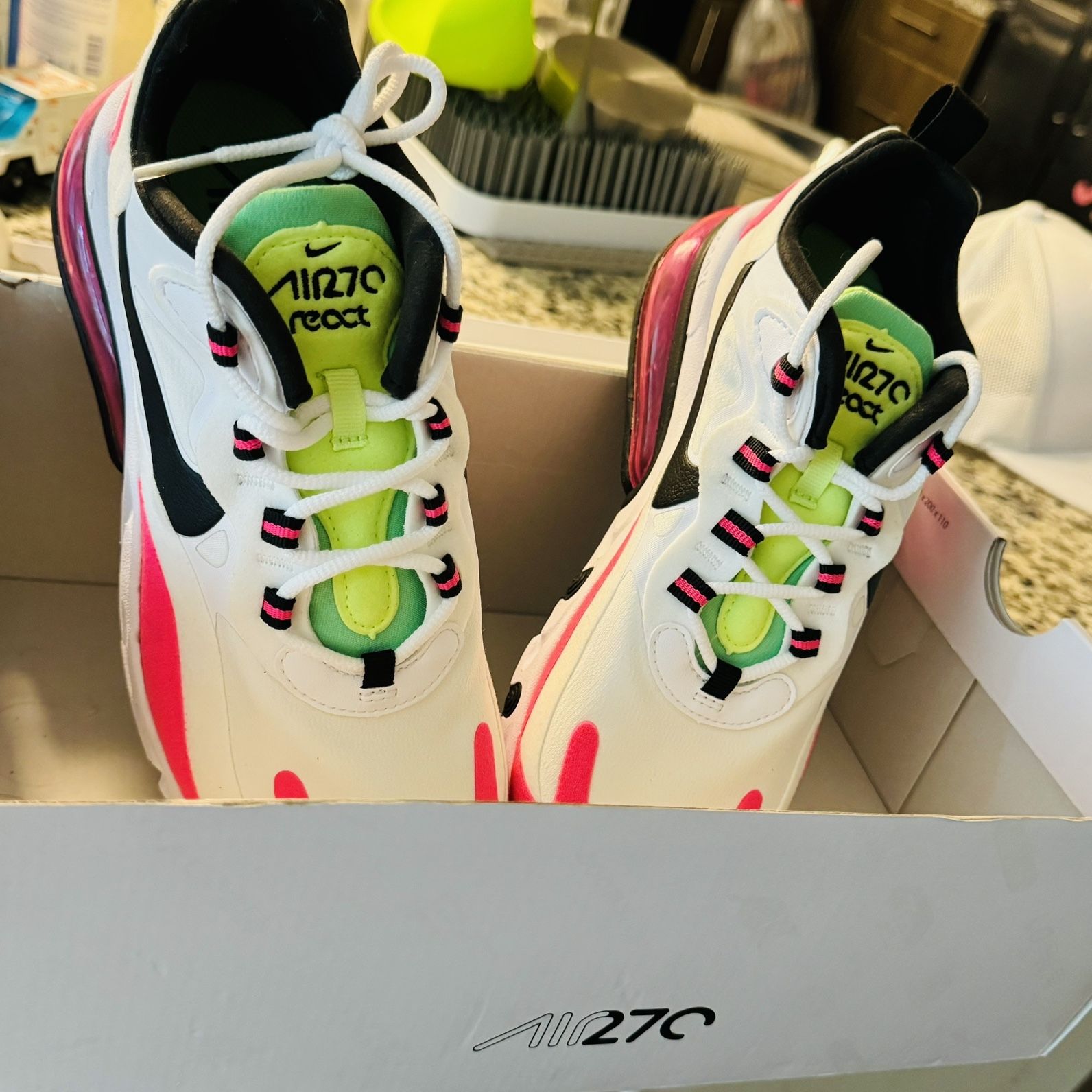 Woman’s- Nike Air Max 270 REACT,  Shoes, (New-Never Worn)