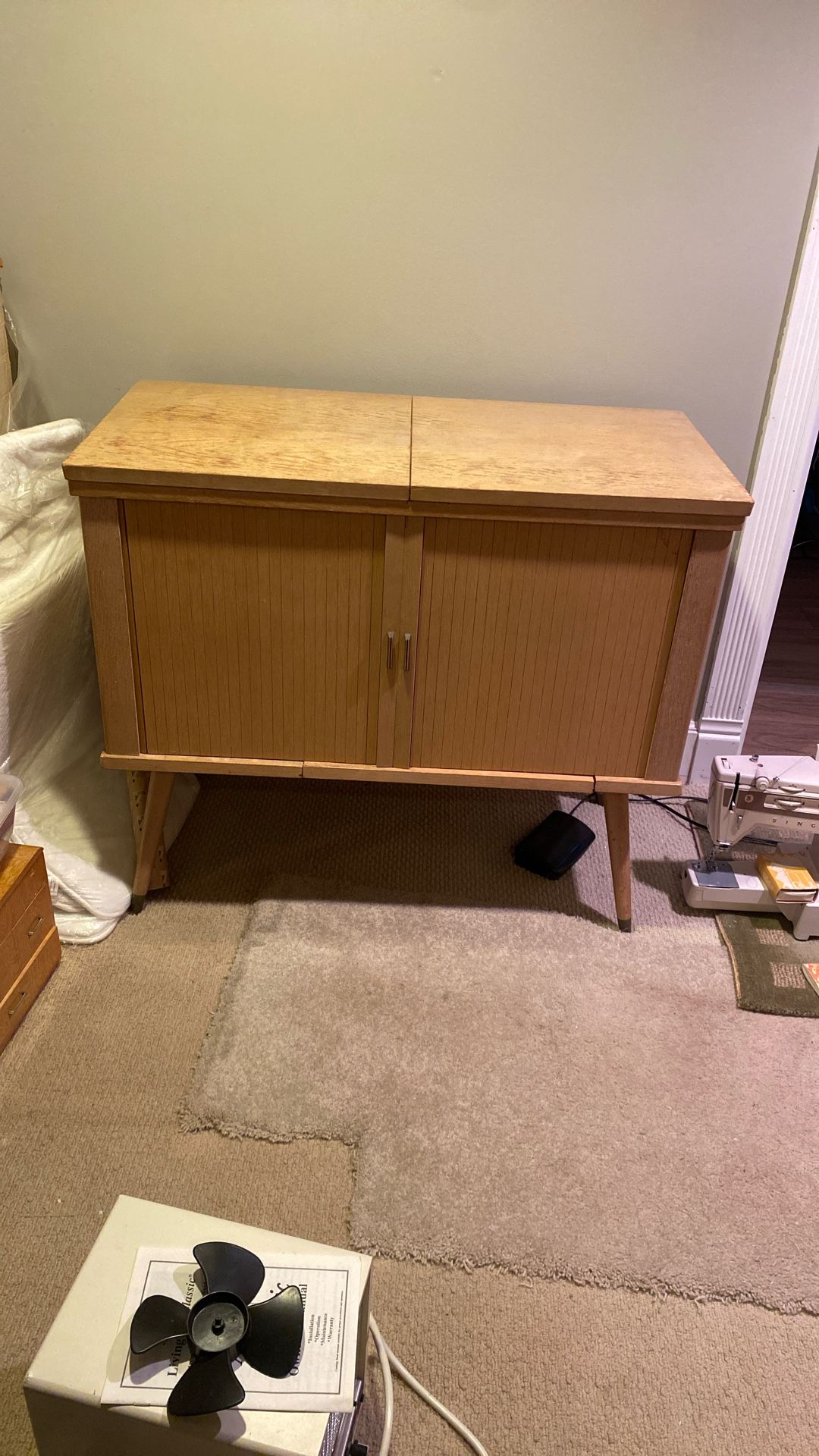 Vintage Sewing Machine Cabinet