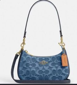 Blue coach purse