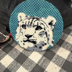 Hand Painted Snow Leopard 