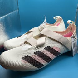 Adidas The Indoor Cycling Shoe GX1669 Men’s 11.5 Women’s 12.5 White Pink NWOB