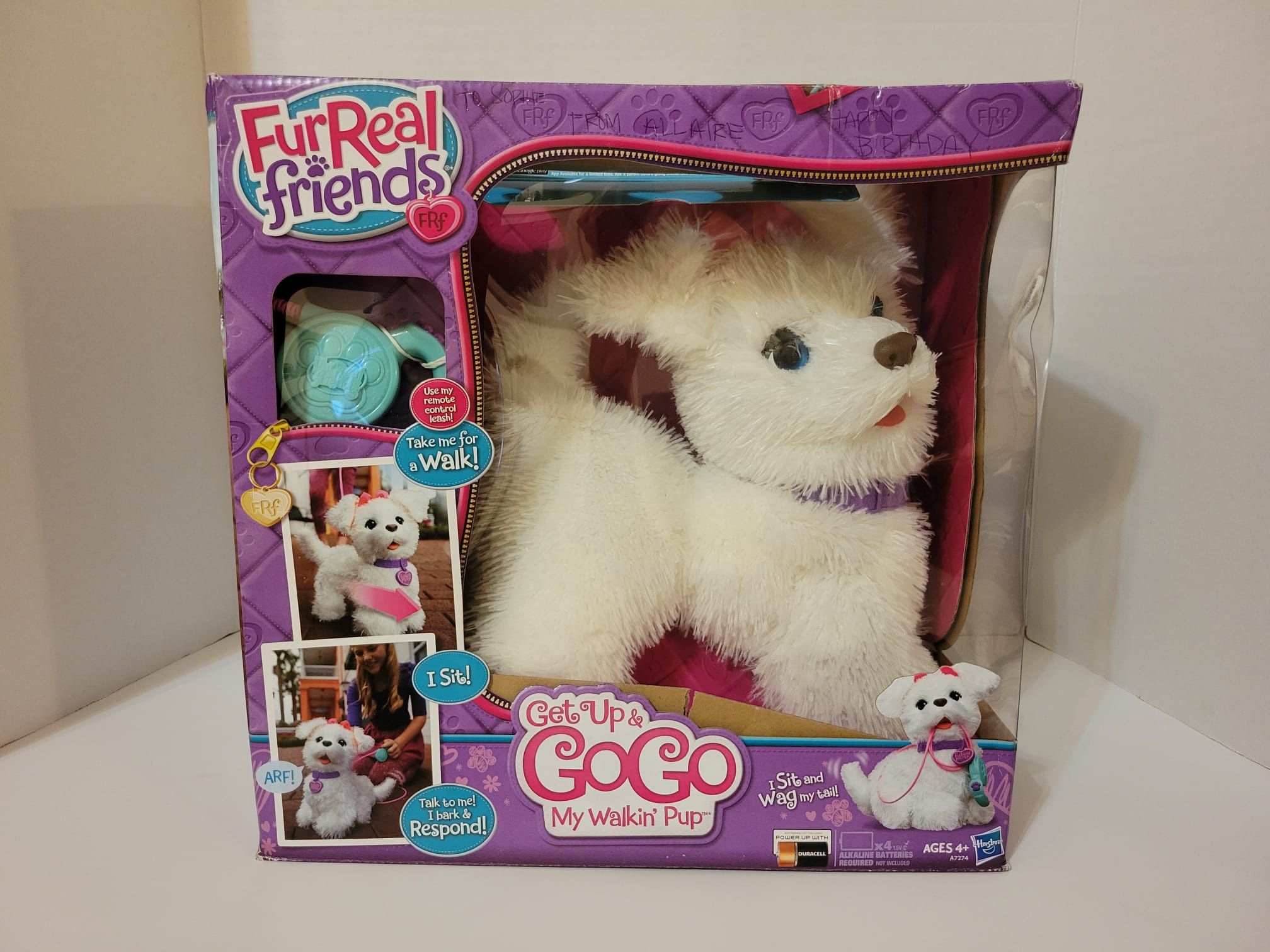 Fur Real Friends Get Up & GoGo My Walkin' Pup Interactive Pet Hasbro Tiger 