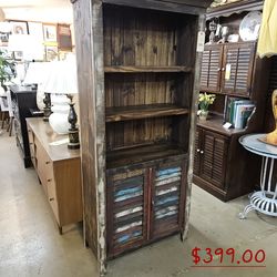 Bookcase Cabinet Painted woodWe are located at 2811 East Bell road. Another Time Around Furniture.