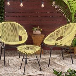 in/outdoor wicker patio set 