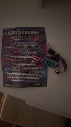 Hard summer 2 day GA wristband
