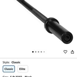 Black Barbell. 5ft Long