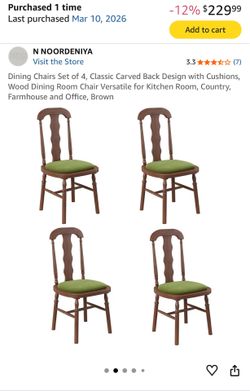 FREE 4 chairs new in box