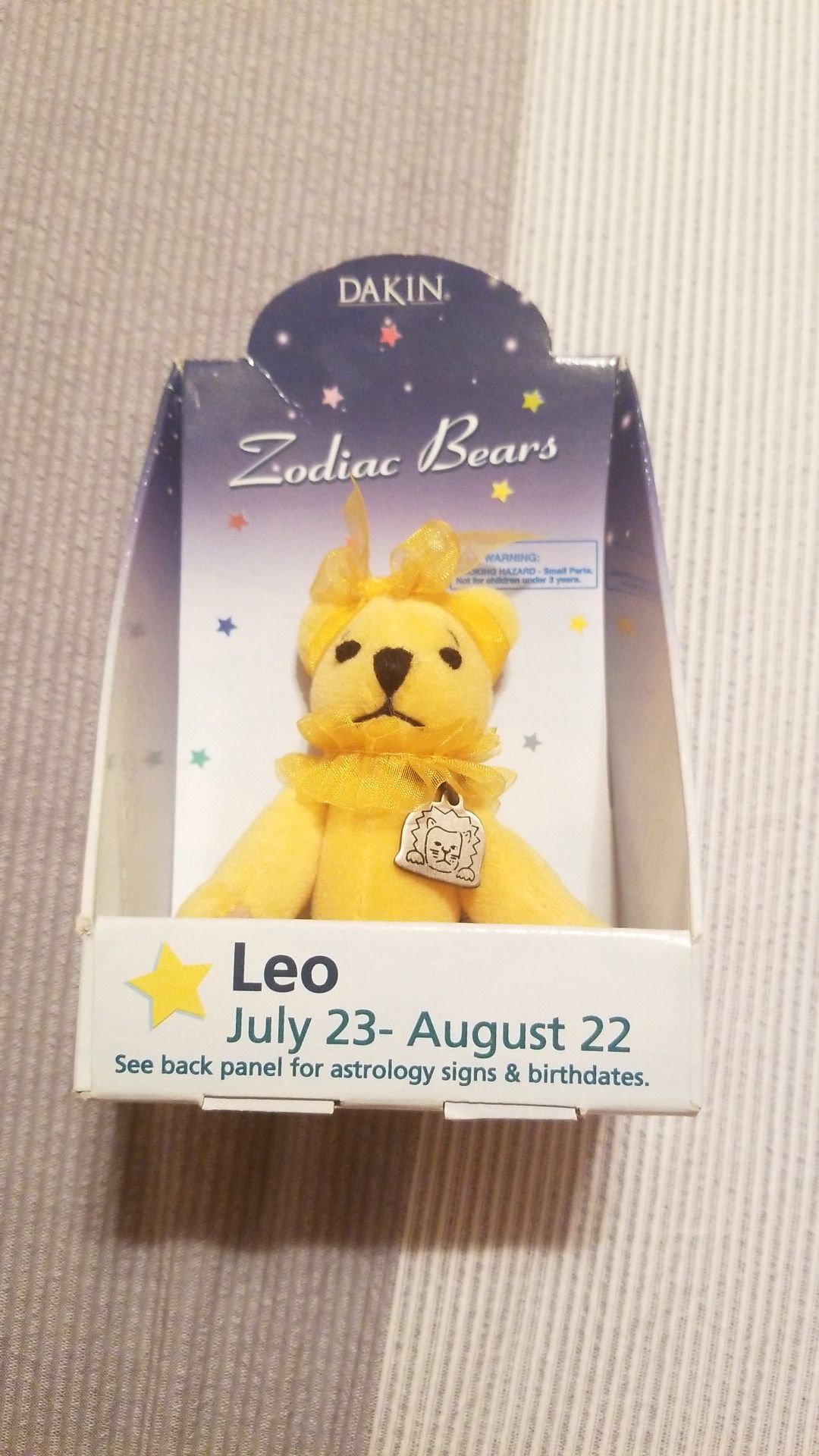 Dakin Zodiac Bears With Charm Stuffed Mini Bear LEO