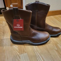 WOLVERINE Men's Raider DuraShocks Wellington Waterproof Comp Toe Boots Sz 14 M