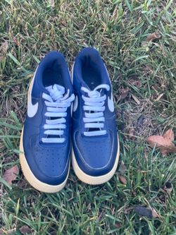 Size 7.5 Nike Air Force 1 Low Navy Blue Gum Sole