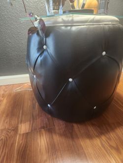 Black and white ottoman