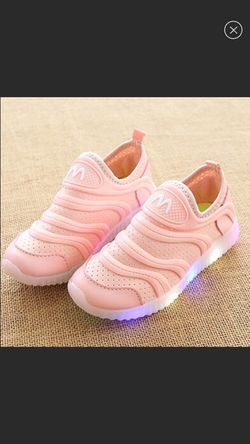 New Pink caterpillar Light Up Sneakers