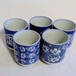 Tea Cups Japanese Yunomi Bundle 5 NEW