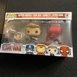 Captain America And Spider Man Iron Man Hawkeye Pop! Funko 4 Pack