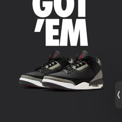 Nike Air Jordan 3 Levi’s Black Denim - Size 10