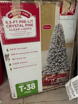 6.5 ft pre-lit Christmas tree