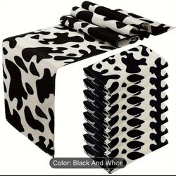 Cow Print Table Runners