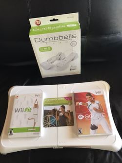 Dumbbells are new the step is in great condition