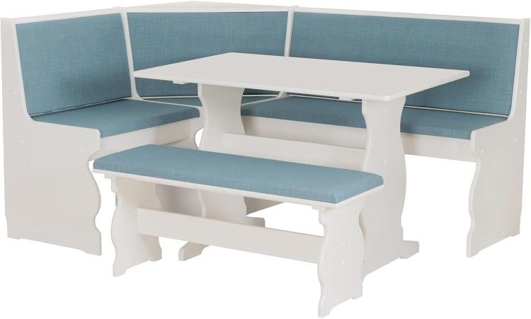 Turquoise And White Breakfast Nook