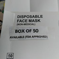 Face Masks. FDA Box 50