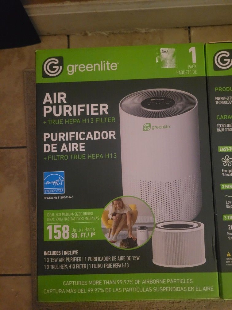 Greenlite Air Purifier with a True HEPA H13 Filter.