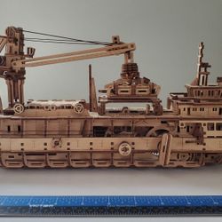 Wooden Model Ship With Moving Parts